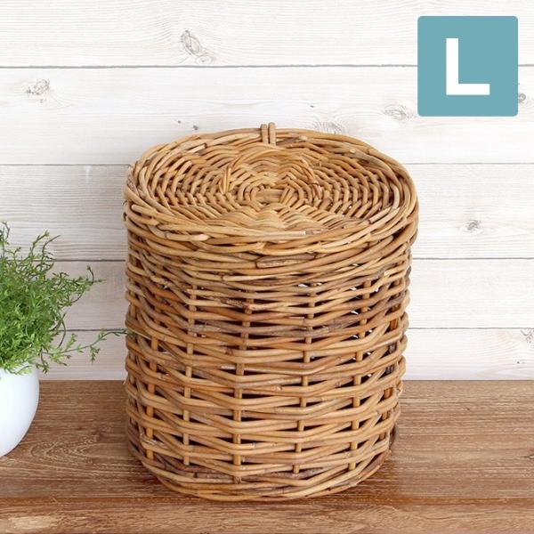 特大 アラログ バスケット ラタン アラログフタ付きラウンドL /アラログ ラタン フィリピン かご