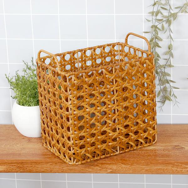 ユティルオクタ レクトバスケット ハイ / 収納 PP 持ち手 カゴバッグ