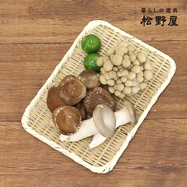 メール便】松野屋 真竹角盆ざる9寸/ 日本製 竹 ざる かご 国産 竹細工