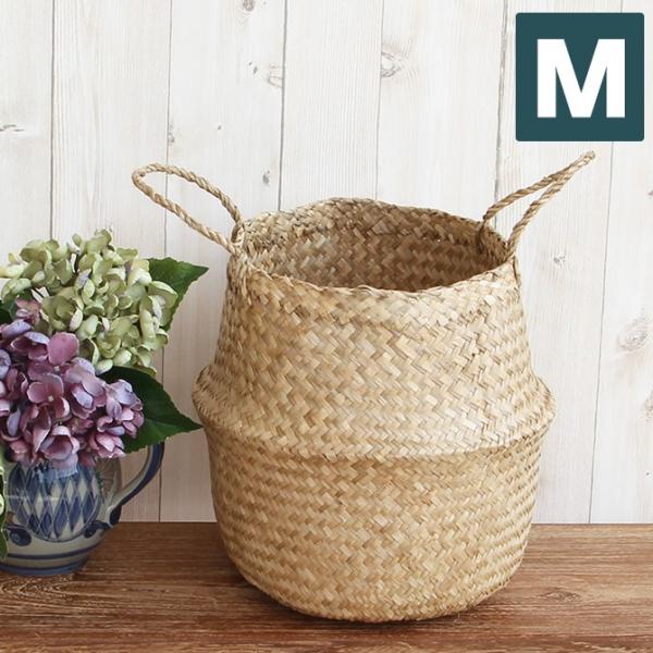 精霊シーグラス #3270(48) シーグラス バスケット 2ウェイ Mサイズ : MERCADOメルカド かご収納