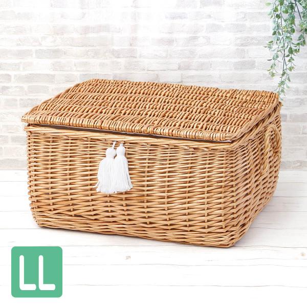 平成レトロ　収納籠　蓋付　籐　木製ワッペン　布付き　おもちゃ箱　インテリア　レア 平成レトロ 収納籠 蓋付 籐 木製ワッペン 布付き おもちゃ箱