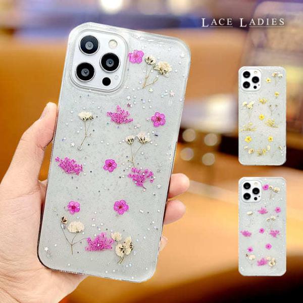 Lace Ladies（レースレディース） ドライフラワー クリア iphone