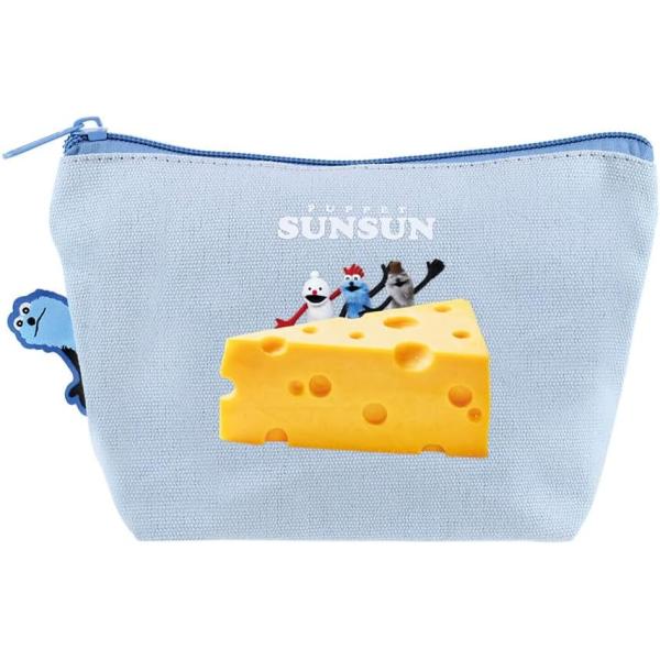 ティーズファクトリー パペットスンスン PUPPET SUNSUN ぴょこっとポーチ チーズ 小物入れ 化粧ポーチ コスメポーチ リップケース イヤフォンケース