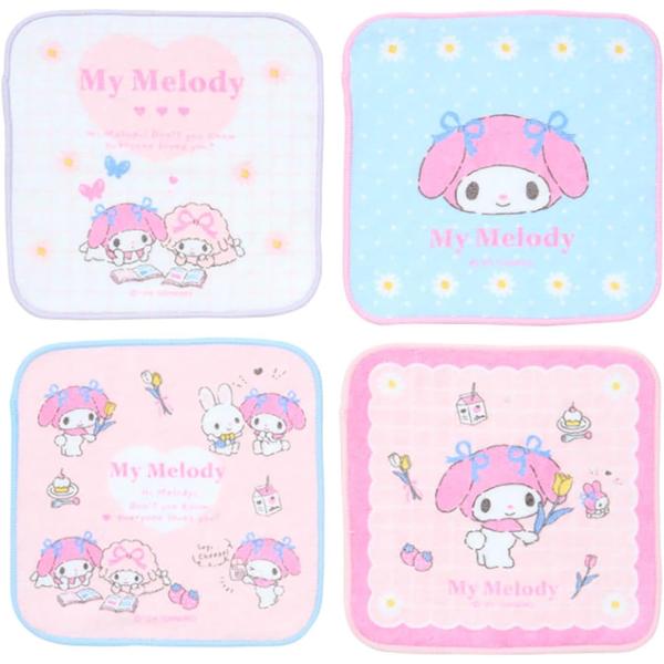 他サイト： サンリオ SANRIO プチタオル4枚セット 花 マイメロディ マイメロちゃん 子供用 ミニタオル ハンカチ ハンドタオル 249947の商品画像