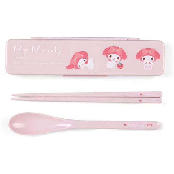 他サイト： サンリオ SANRIO 箸&amp;スプーンセット マイメロディ マイメロちゃん my melody ランチ お弁当 カトラリー 294071の商品画像
