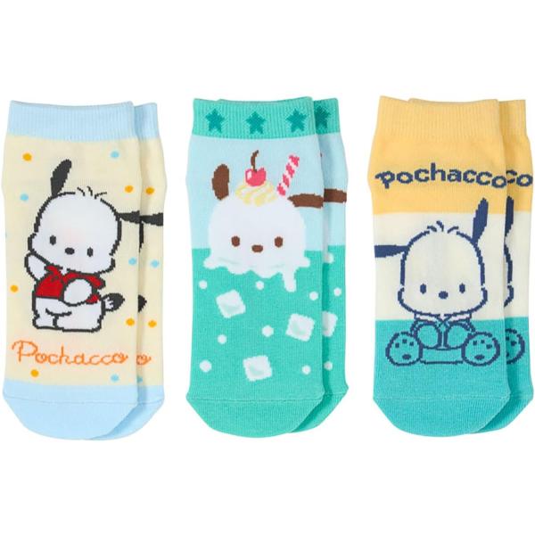 サンリオ SANRIO キッズスニーカーソックス3足セット 靴下 16-18cm