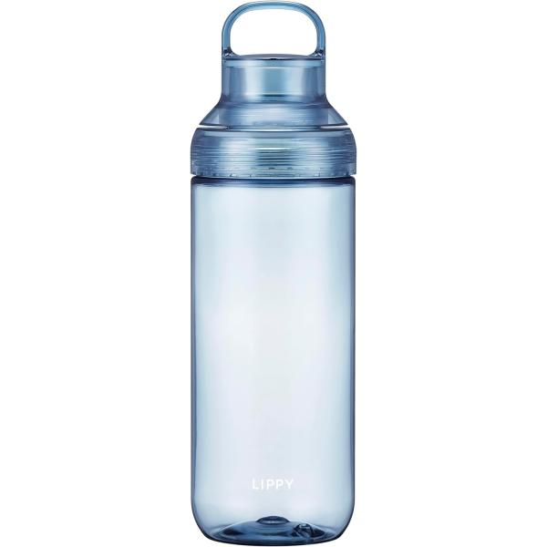 OSK オーエスケー ウォーターボトル ブルー 水筒 クリアボトル 常温ボトル  LIPPY 1000mL 1リットル 1000ミリリットル 目盛付 LIP BC-1000 BL