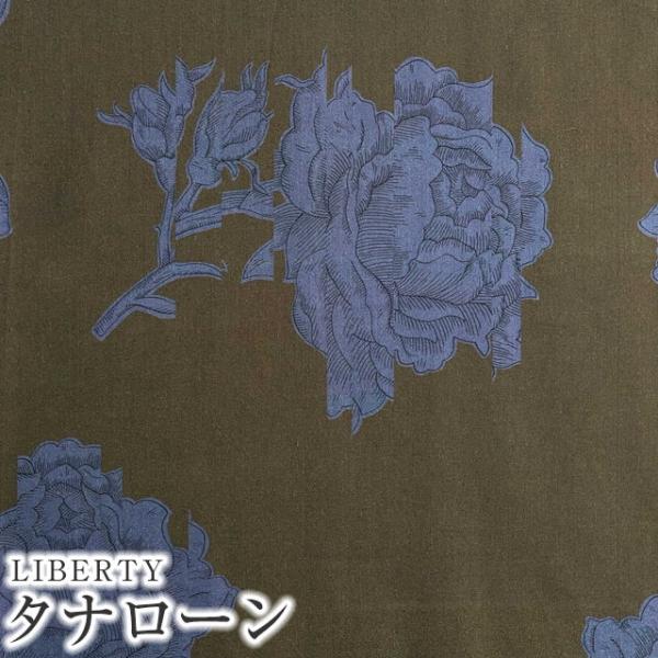 LIBERTYリバティプリント 国産タナローン生地【2022SS】＜Shattered  Story＞(シャッタードストーリー)【カーキ】3632105-22C