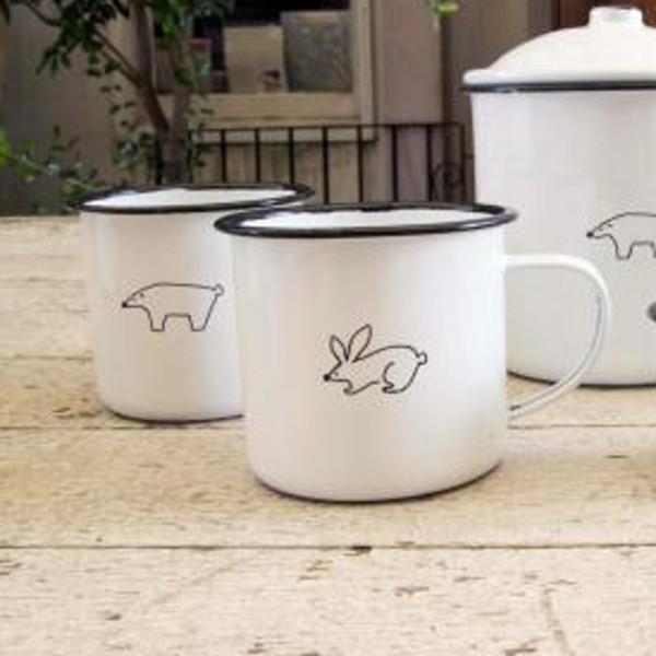 マグカップ しろくま うさぎ アクシス マグカップ Axcis Te753 Te754 Tete A Tete テテアテテ ホーロー マグカップ 琺瑯 カップ コーヒーマグ おしゃれ Te753 754yahoo メルシープレゼント 雑貨屋 通販 Yahoo ショッピング