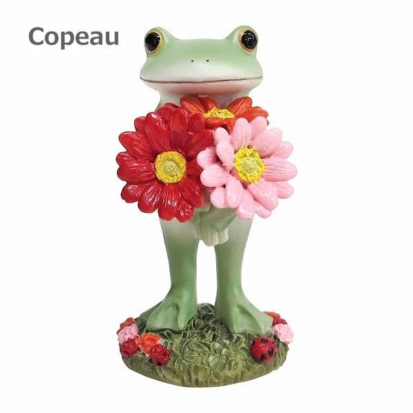 コポー ガーベラを持つカエル Copeau 花 ガーベラ 春 雑貨 置き物 置物 オブジェ ガーデン雑貨 インテリア雑貨 小物 マスコット ミニチュア かえる Zv yahoo メルシープレゼント 雑貨屋 通販 Yahoo ショッピング