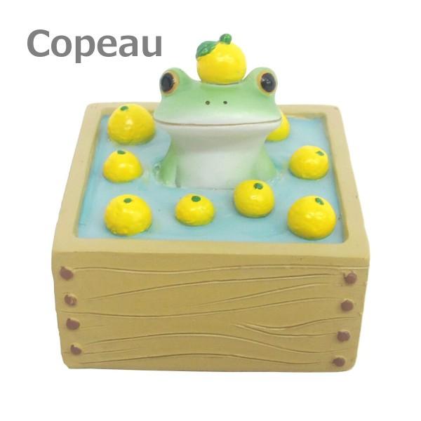 他サイト： ゆず湯であったか 72470　Copeau ゆず湯 お風呂 置物 雑貨 小物 オブジェ カエル　置き物 置物 オブジェ  蛙 フロッグ FROGの商品画像