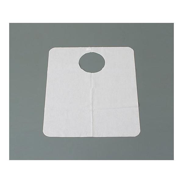 ●首後ろの両面テープで着用できます。●表面PEフィルムにより防水加工しておりますので、胸元や肩口の汚れを防止します。●材質：表面／パルプ、裏面／PE（ポリエチレン）フィルム加工●サイズ（mm）：500×600●入数：1袋（100枚入）●型番...