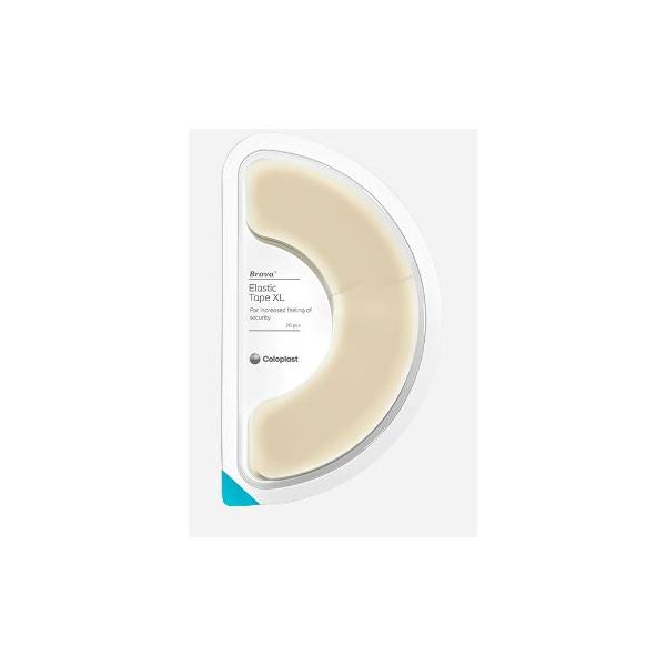 【製品説明】ブラバ伸縮性皮膚保護テープXLは、通常サイズの伸縮性保護テープより貼付面積（接皮面積）が大きくなっているため、より広くお腹を覆うことができます。面板の辺縁部がめくれ上がったりはがれたりすることがなく、スポーツなどの活動を楽しまれ...