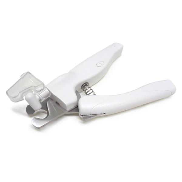 LEDライト付きで爪の血管を傷つけにくい ネイルクリッパー（爪切り）です。-USBで充電できるLEDライト内蔵。ペットの爪先を照らせるので、誤って血管を傷つけてしまうリスクを減らせます。 ※爪の黒いペットには不向きです。-刃の部分は一回の動...