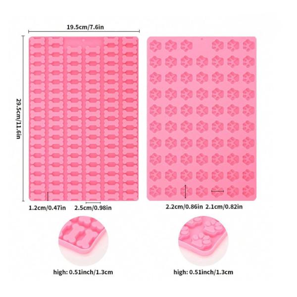 ドギーバディのシリコン製・トリーツポーチ（洗えて清潔） 108個取り 小さな骨 シリコン型 ドッグボーン チョコレートドロップ 型 ドッグトリート パン グミ キャンディ型