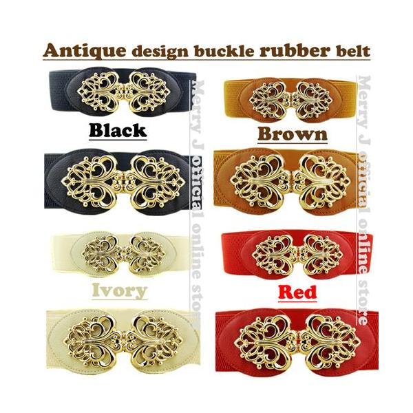 プチプラゴムベルト 4collar レトロデザインの装飾的な女性用バックルベルト Buyee 日本代购平台 产品购物网站大全 Buyee一站式代购 Bot Online