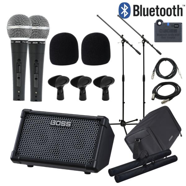 Roland CUBE STREET II Bluetoothオプション付 アンプ内蔵 ポータブルPAスピーカー マイク2本セット ケース付