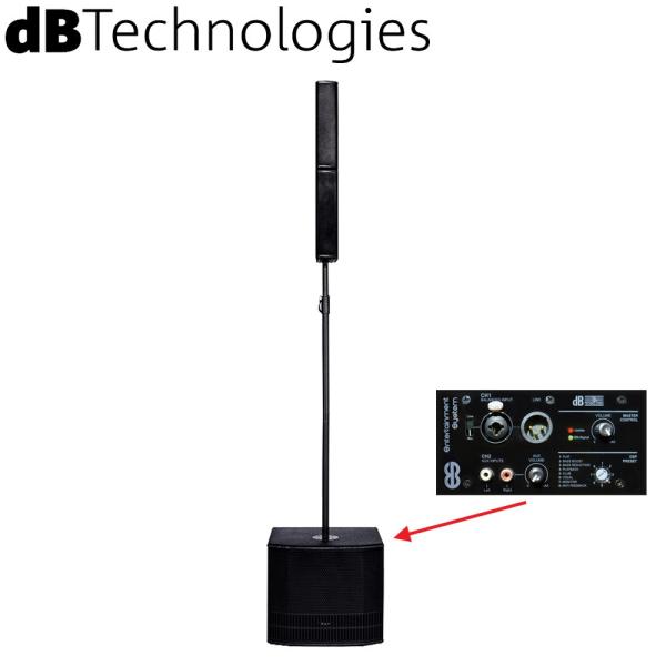 dBTechnologies コラム型スピーカーセット ES802 (モノラル/1200W PEAK)