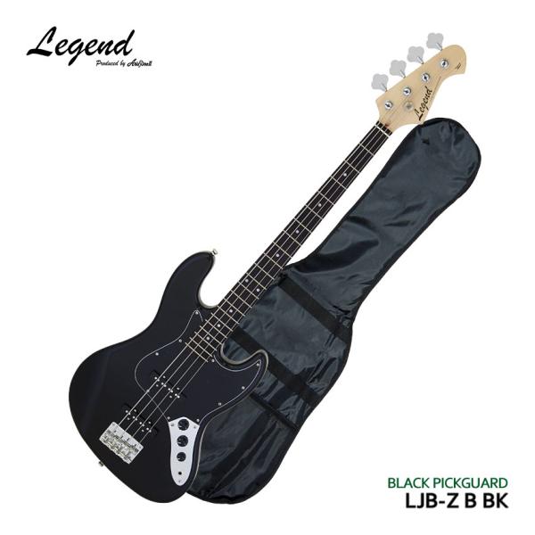 Legend LJB-Z ジャズベース エレキベース ブラック 入門用 初心者向け オススメベース!】 LEGEND レジェンド LJB-Z