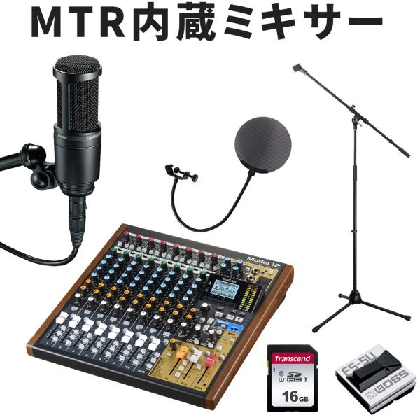 TASCAM ���C�u�~�L�T�[ MODEL12 �R���f���T�[�}�C�NAT2020�@�z�M�E���R�[�f�B���O��