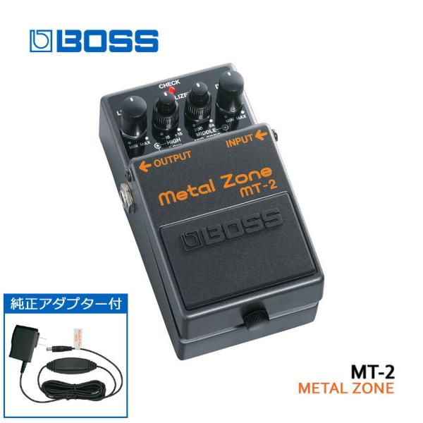 BOSS l Zone MT-2 ギターエフェクター アダプター付き BOSS（ボス） メタルゾーン MT-2 純正ACアダプター付 エフェクター