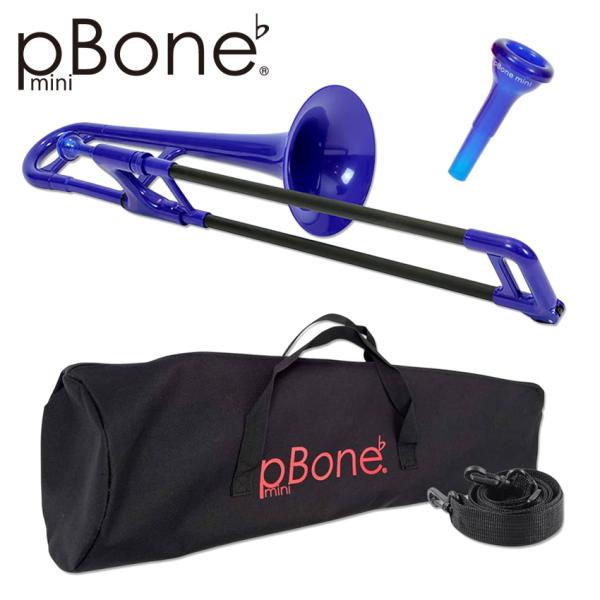 pBone music プラスチック製 E♭ アルト・トロンボーン ピーボーンミニ ブルーpBone mini（ピーボーン・ミニ） は、ABS樹脂とグラスファイバーを採用した完全なデュアルボア E♭アルト・トロンボーンです。pBoneのすべ...