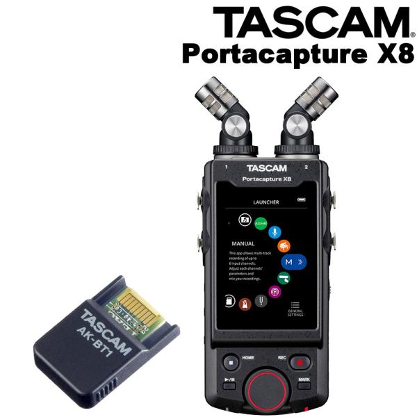 TASCAM PortacaptureX8 + Bluetoothアダプター AK-BT1セット