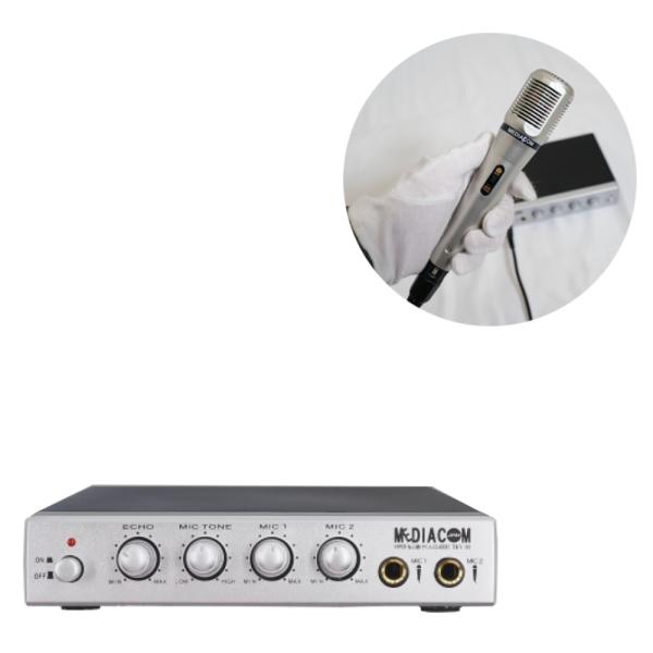 【Ｑ＆Ａ】■Q１．マイクミキサー単品で音が出ますか？ミキサー単体では音が出ません。音を出す為にはスピーカーとアンプが必要となります。■Q2．ヘッドフォンで音を聞けますか？マイクミキサーの出力端子はアクティブスピーカー用のAUDIO OUTと...