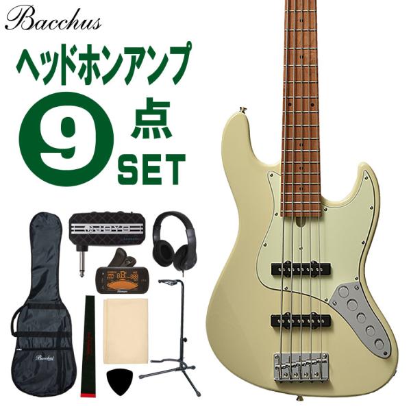 5弦エレキベース ＋ヘッドホンアンプ Bacchus バッカス 5弦ベース ヘッドホンアンプ9点セット WJB5-630-RSM