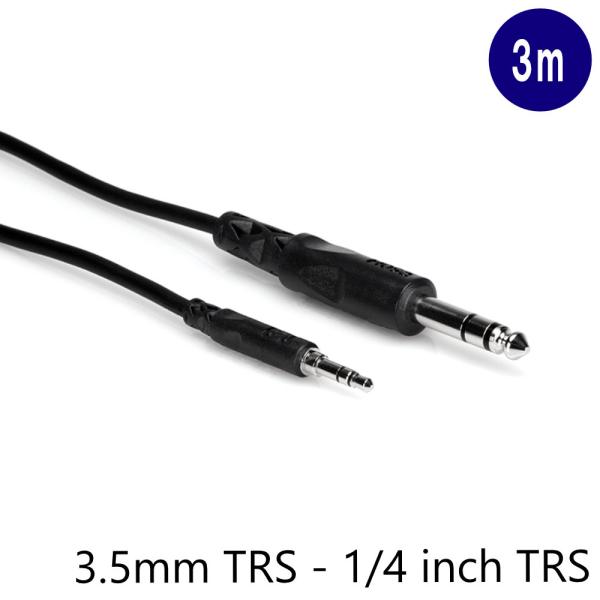 HOSA ホサ 3.5ｍｍステレオミニ 6.3mm標準ステレオ 変換ケーブル 3m ニッケルメッキ オーディオケーブル TRS OFC線 ニッケルメッキ CMS-110