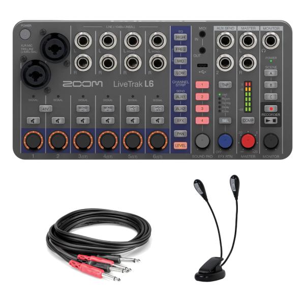 ZOOM L6 キーボードに最適なデュアルフォンケーブルとライトのセット