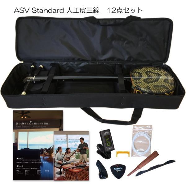 沖縄三線 スタンダード人工皮 初心者向けセット Bセット : 音響機材と