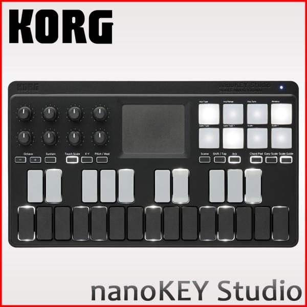 KORG コルグ ワイヤレス MIDIキーボード NANOKEY STUDIO (ナノキー・スタジオ)タッチパッド機能