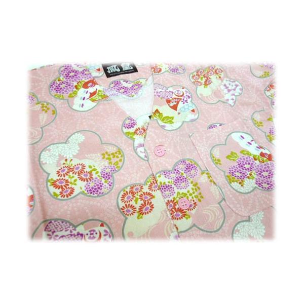 鳳皇 子供 祭りに おしゃれ 鯉口シャツ ダボシャツ 花柄 ピンク 130cm メール便可 現品限り 8sbadrsatdccrnadcgdiptw6a P1ai