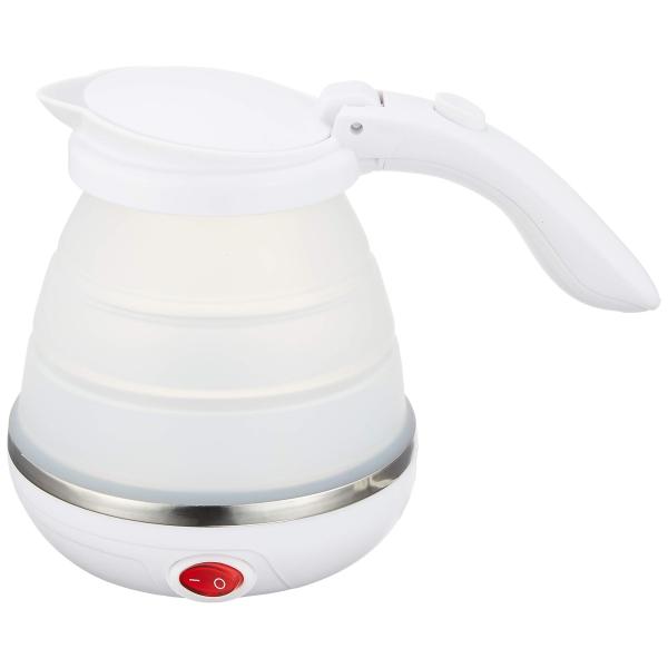 miyoshi co.,ltd MCO 折りたためるトラベルケトル 500ml 電圧切替式 ホワイト MBE-TK02/WHスーツケースにも入れやすいコンパクトサイズ!折りたためるケトル収納時は使用時の約2／3にシリコン部を折りたたみできる...