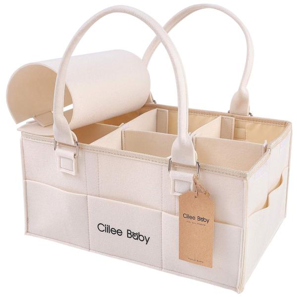 おむつストッカー オムツ収納 オムツ収納ケース ベビー用品 収納バッグ 多機能 おむつ収納バッグ 折りたたみ ベビー 収納ボック 車載旅行用収納バック ふた付き 出産準備 おもちゃ 小物入れ おもちゃ箱 (外し不可能の取手)【上がったクオリ...
