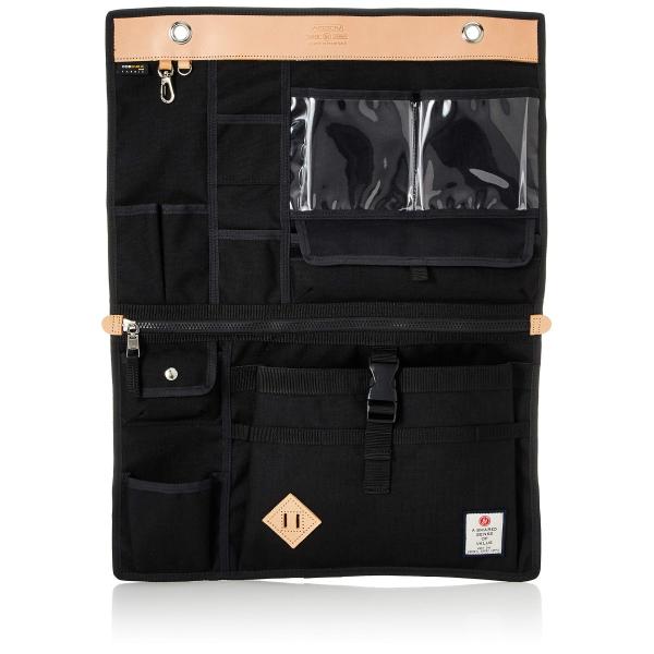 [アッソブ] ウォールポケット Wall Pocket-L-Cordura BLACK説明本体素材にはタテ・ヨコに1000Dの66ナイロン糸を使用したCORDURA 1000D fabric (Coduraシリーズ), 10号帆布(Canv...