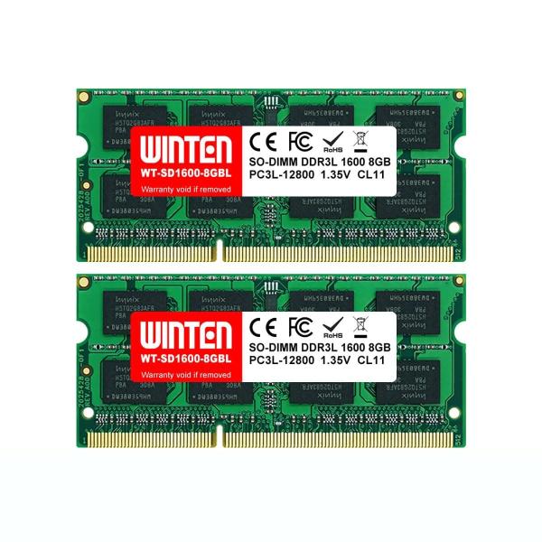 新品8GB2枚16GB　DDR3-1600対応　国内メーカーＤＴPC用メモリー Size:8GB×2_Style:DDR3 1600(低電圧)_Color:通常 WINTEN ノートPC用