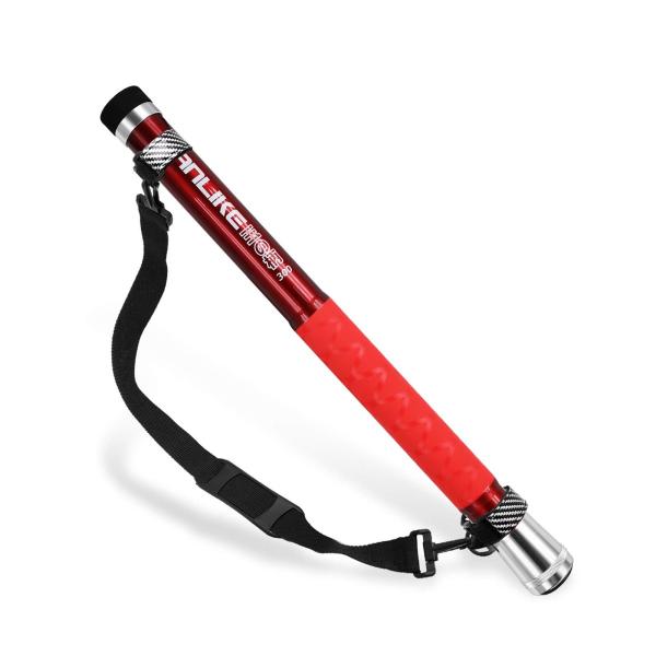 Size:3m_Color:レッド サンライク(SANLIKE) 小継玉の柄 タモの柄 玉ノ柄 300/500/600cm ランディングポール カーボン ９段階 調節可 伸縮 コンパクト 軽量 ラバーグリップ 海水淡水両用 レッド【玉ノ柄の...