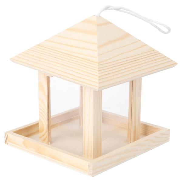 LEDMOMO 鳥の餌箱 木製 バードフィーダー 鳥小屋 天然木 えさ台 鳥かご 庭 おしゃれ 野鳥 給餌器 野鳥観察 餌だい ブラウン (木の色)この鳥の餌箱は中庭や庭に非常に適して鳥 餌台 。庭に新鮮な色を追加し、組み立てが簡単で、工具...