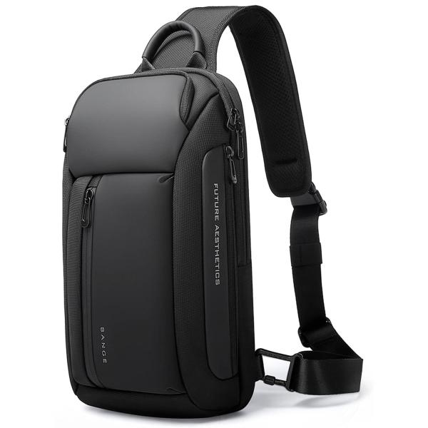 Color:ブラック2 [YESLAU] ボディバッグ 大容量 防水 肩掛け 斜めがけ ワンショルダーバッグ メンズ 人気 iPad収納可能 通勤 旅行 ブラック2ボディバッグ仕様：サイズ：縦36cm×横21cm×マチ10cm。重量：約 0...