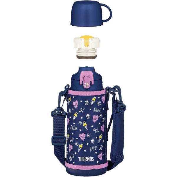 他サイト： Color:ネイビーパープル_Size:800 ml_Style:スポーツ・コップタイプ 2way サーモス 水筒 真空断熱2ウェイボトル 0.8L/0.83L ネイビーパープル 直飲み コップ付きの商品画像