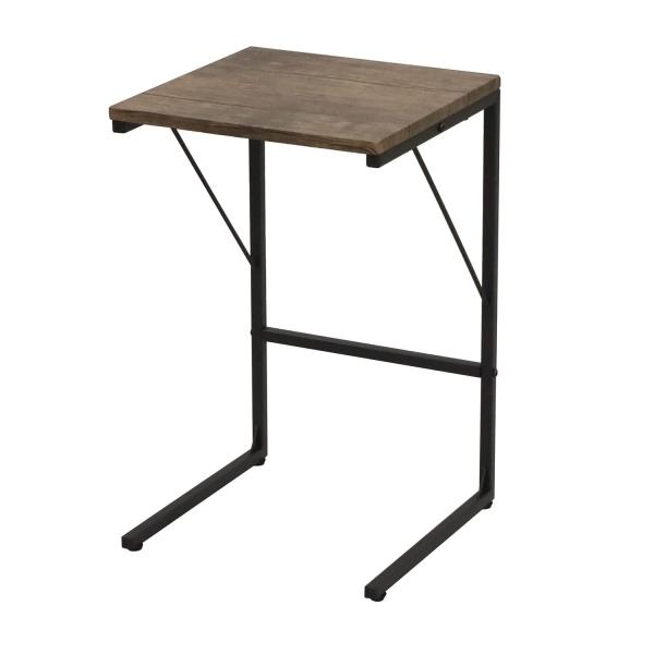 エイアイテック(AITECH) サイドテーブル 幅34×奥行34×高さ55cm ブラウン BRN-09CT●ヴィンテージスタイルにぴったりのブラックフレーム。●重い印象になりがちなアイアンのフレームを細くしスマートな雰囲気にしました。●天板...