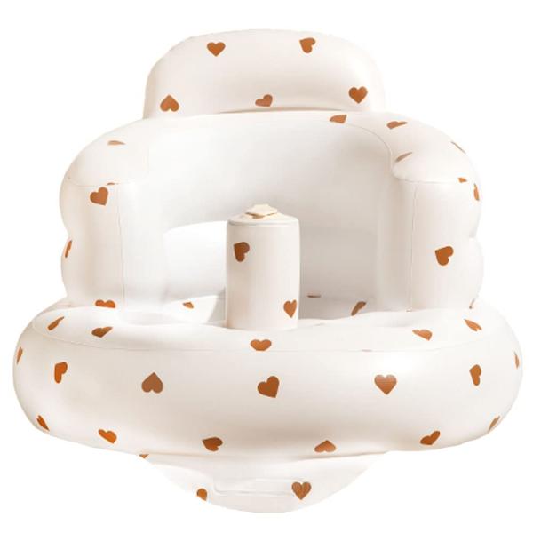 Color:愛の心 dodulara ベビーチェア 赤ちゃん バスチェア ベビー用バスチェア ふわふわシャワーチェア お風呂 食事用 折りたたみ 空気式 お座り練習チェア 水切れ (愛の心)【使いやすさ】空気で膨らますタイプのバスチェアです...