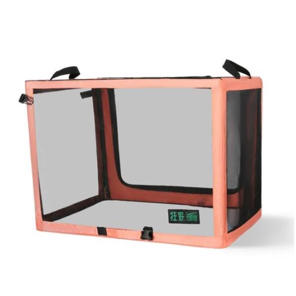 Color:ダイナミックオレンジ WILDEDEN 犬用クレート ペットキャリーバッグ ソフトペットケージ 折りたたみ式 70*52*52cm 屋内屋外 大型犬 大型猫 4カラー(ダイナミックオレンジ)【サイズについて】商品サイズ：長さ約7...