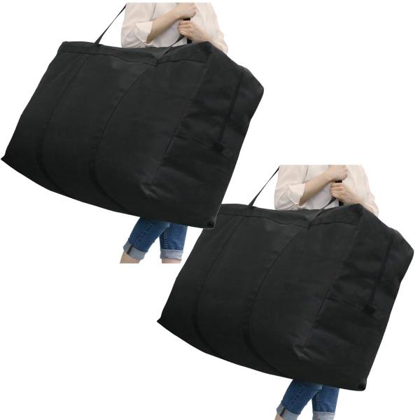 PatternName:ブラック 2枚組 イニコライフ ふとん 収納袋 特大 2枚組 大容量 布団ケース 通気性の良い 厚手 不織布製 保管袋 軽量 引っ越し アウトドア コインランドリー お昼寝布団バッグ にも 敷布団 シングル ボストン...