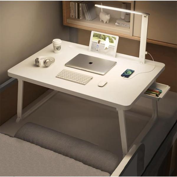 Size:70*48*32 (ミニ引き出し付き)_Color:ホワイト 【2024年NEW多機能 折りたたみテーブル】ローテーブル 折りたたみ パソコンテーブル 折りたたみテーブル ミニテーブル テーブル 一人暮らし ローテーブル テーブル...