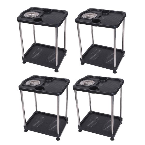 Color:四台セット 麻雀 サイドテーブル 最適 ドリンクホルダー 灰皿付き 全自動 雀卓 ダーツ ビリヤード 組み立て式 灰皿 コンパクト ミニテーブル 麻雀卓 (四台セット)全自動麻雀卓に最適なサイドテーブルです。※バリ未処理のため、...