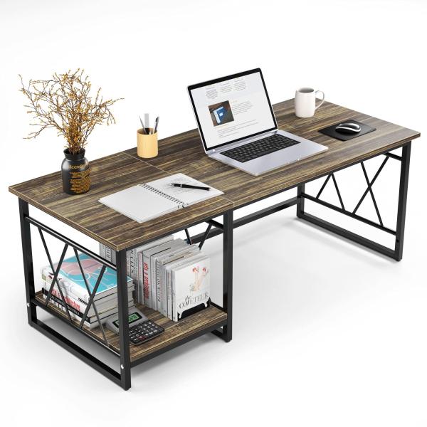 DEWEL ローテーブル テーブル 収納棚付き リビングテーブル センターテーブル ロータイプ ちゃぶ台 座卓 幅100×奥行50 一人暮らし アジャスター付き リビング 和室 作業 勉強 食卓用 テレワーク 高さ36cm 在宅勤務 おしゃ...