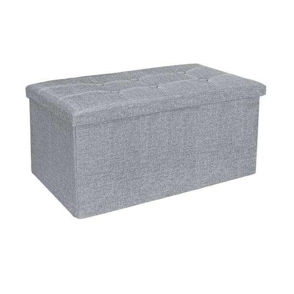 Cictokp収納スツール 浅い灰色 収納ボックス スツール ふた付き 折りたたみ 足置き台38×38×39cm ボックススツール踏み台 収納スツール 一人掛け 座面取り外し可能 スツールチェア 腰掛けイス オフィスチェア チェア フットス...